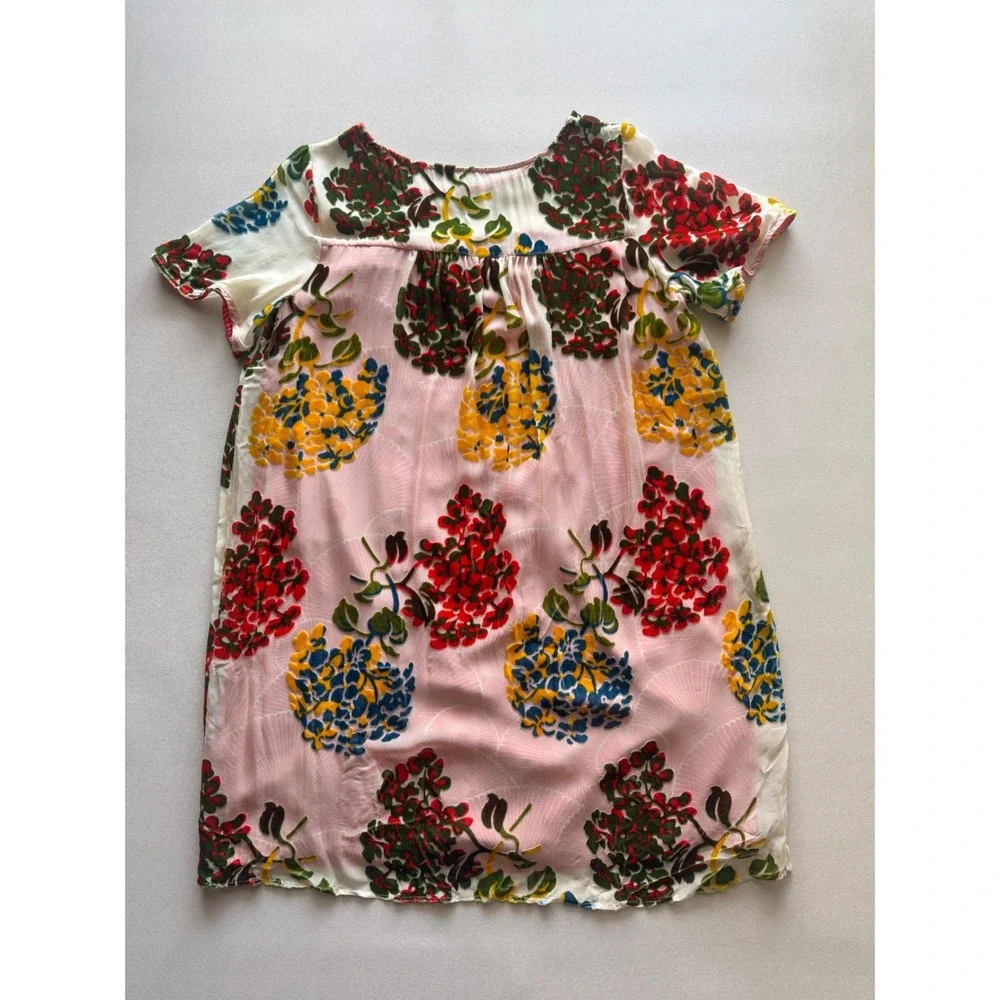 Maeve Anthropologie Pink Floral Burnout Velvet Silk Blend Shift Dress Size S NWT - Picture 7 of 13